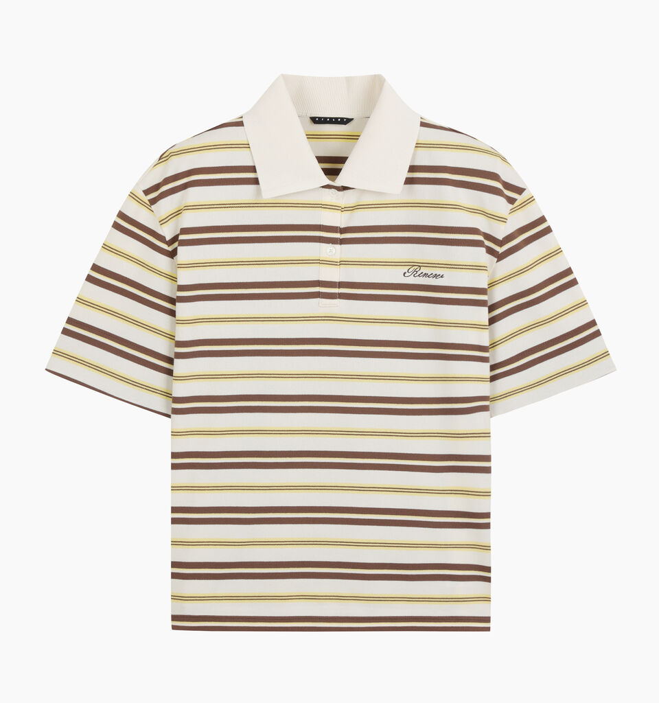 White striped polo - null - Yellow | Sisley K image number 1